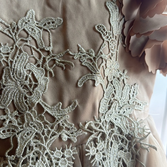 Trish Scully gold tulle dress 6 - Picture 2 of 4